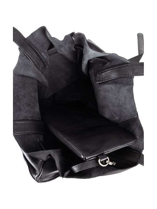 Leather Women's Shoulder Bag Black