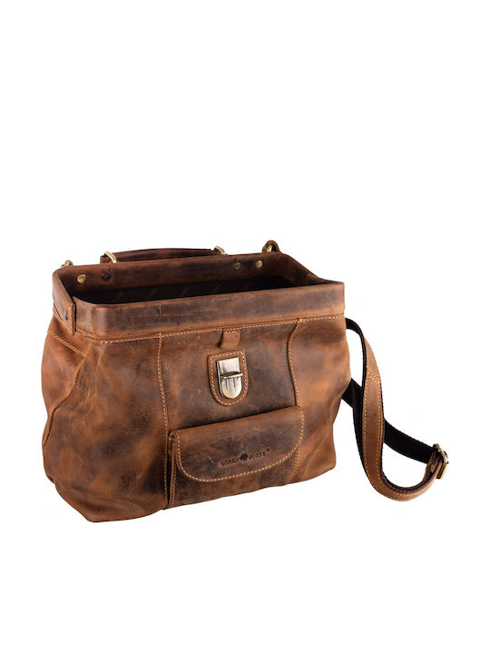 Leather Women's Shoulder Bag Brown