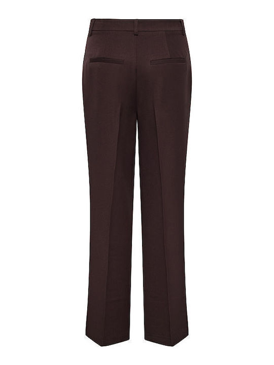 Damen Hochgeschnittenes Stoffhose Lila
