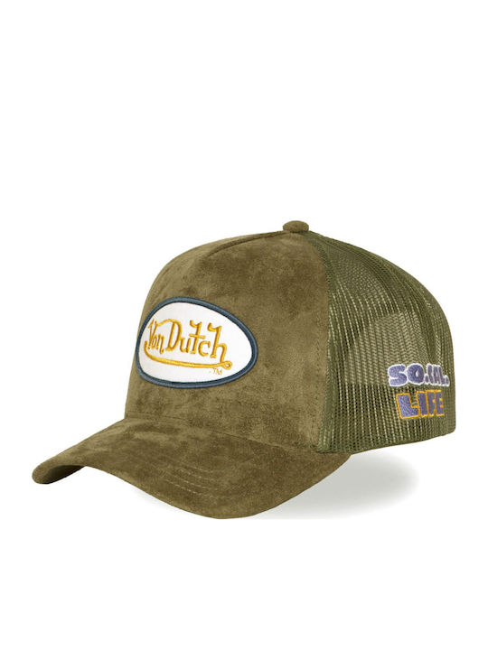 Von Dutch Unisex Καπελο Trucker Λαδι Vd 1 Ct Fur 15-olive