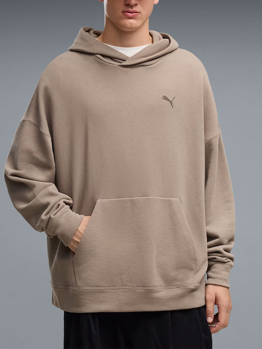PUMA Ess Φούτερ Mouse Gray με Κουκούλα