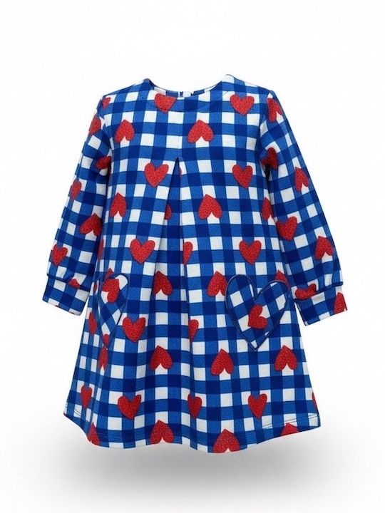 Детска рокля Blue Hearts