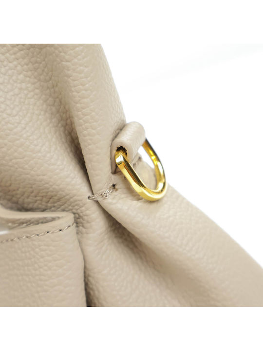 Damentasche aus Leder Taupe