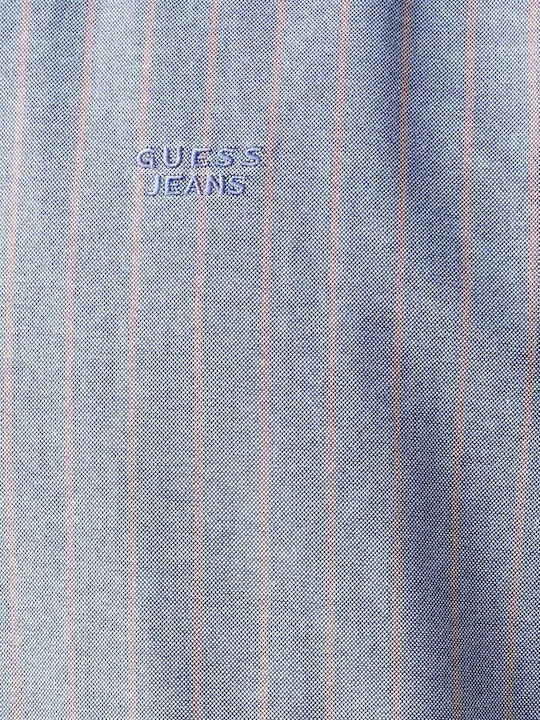 Long Sleeve Shirt in Regular Fit Striped Blue M6YH04W2841 SB0F