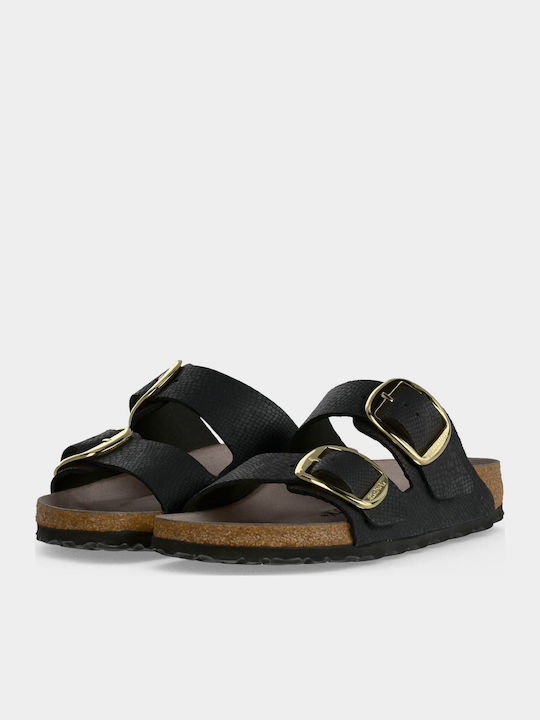 Black Leather Women's Sandals Narrow Fit