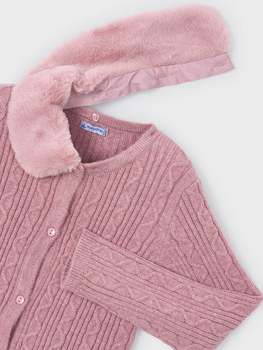 Kinder-Strickjacke Lila Offen