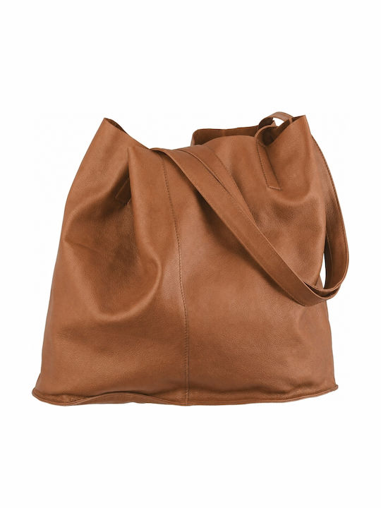 Leder Damen Schultertasche Braun