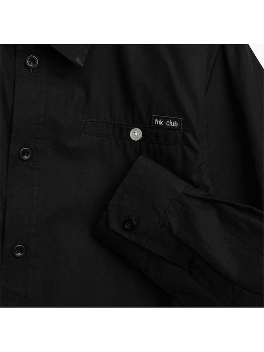Kinderhemd Langärmelig Denim Schwarz