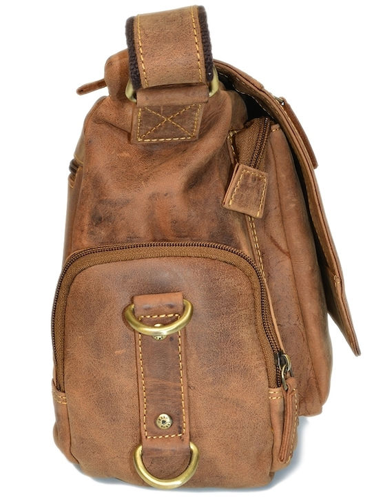 Geantă bărbătească de umăr / crossbody din piele Bej