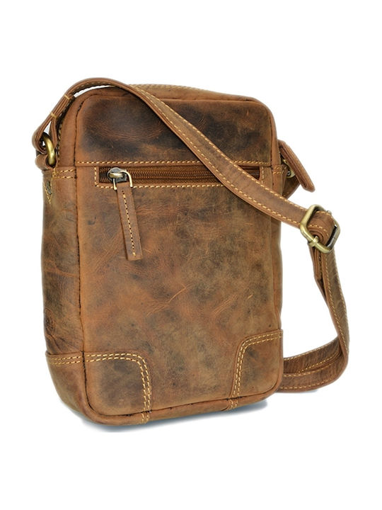 Geantă bărbătească de umăr / crossbody din piele Bej