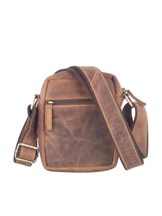 Geantă bărbătească din piele de umăr / crossbody Bej