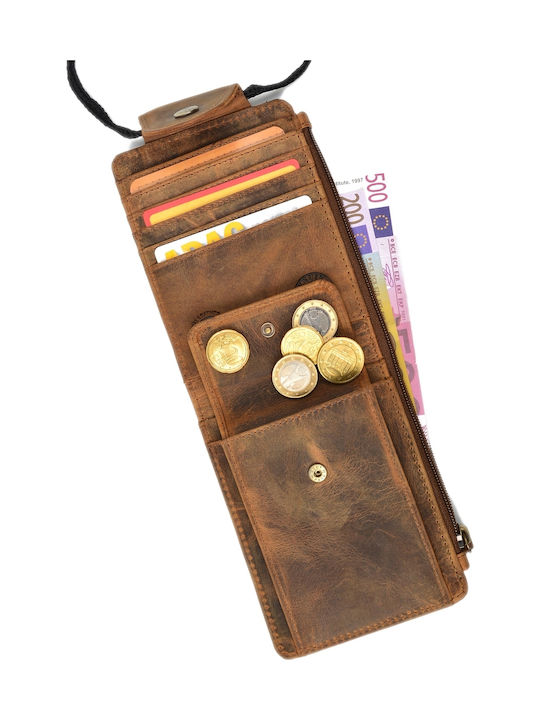 Geantă bărbătească de umăr / tip crossbody din piele maro