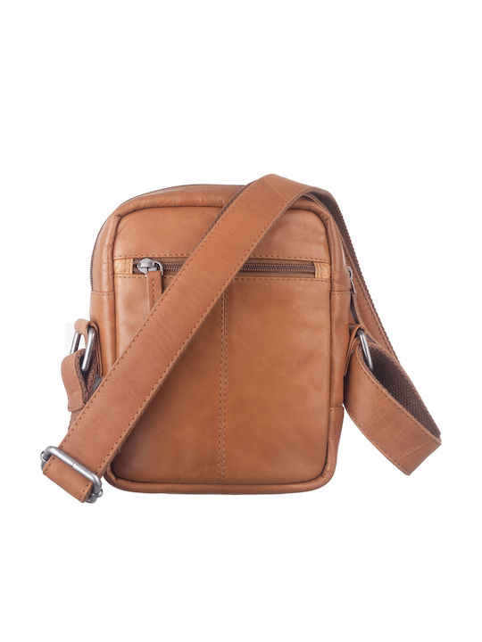 Geantă bărbătească de umăr / crossbody din piele Bej