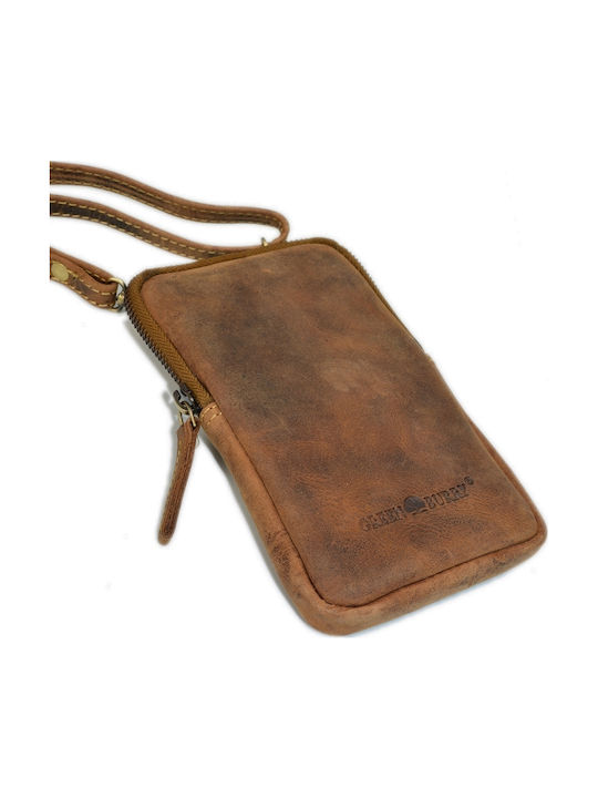 Geantă bărbătească din piele de umăr / tip crossbody maro