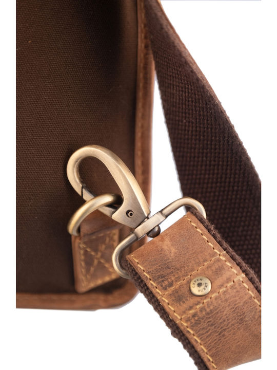 Geantă bărbătească de umăr / crossbody din piele Bej