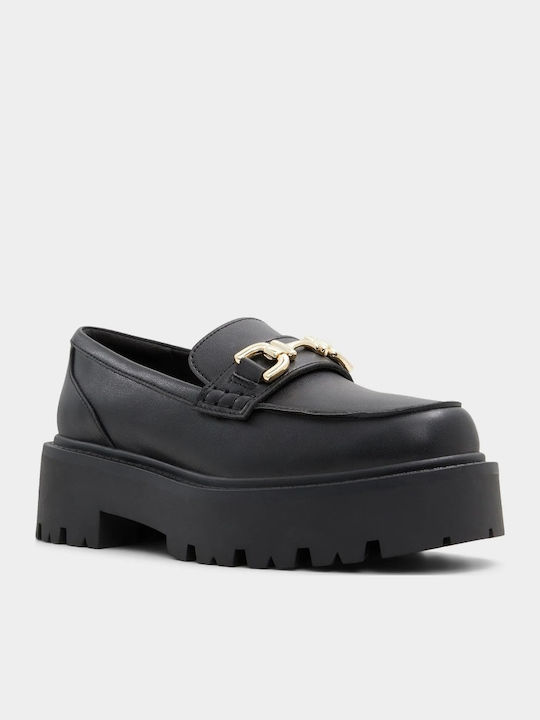 Leather Women's Loafers In Black Colour