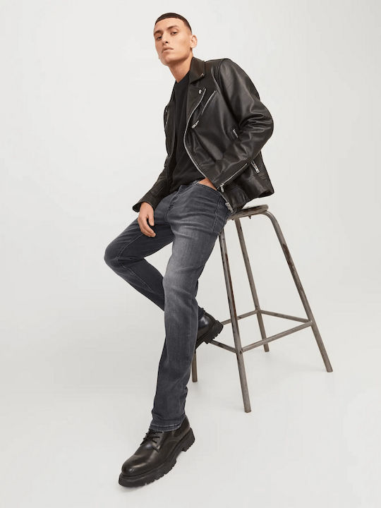 Glenn Men's Elastic Slim Fit Black Jeans Pants