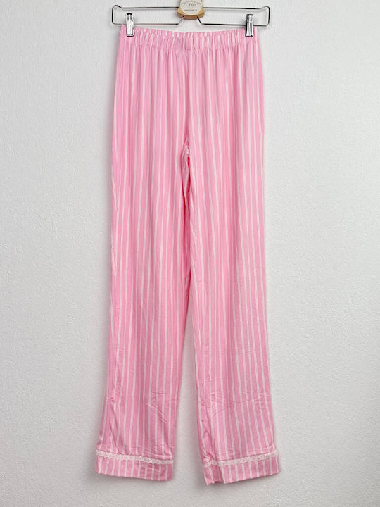 Fuanna Sommerliches Damen-Schlafanzug-Set Rosa
