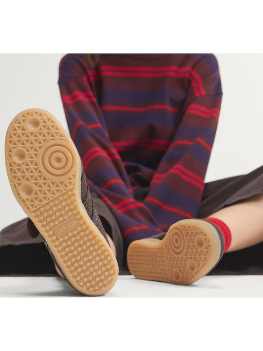 Damen Ballerinas aus Leder in Braune Farbe