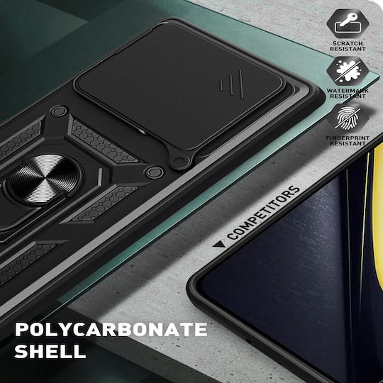 Orso Combo Kickstand Slide Back Cover Πράσινο (Poco M7 Pro)