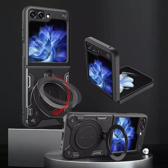Orso Ringstand Slide Калъф За Камера Задна Корица Лилав Galaxy Z Flip