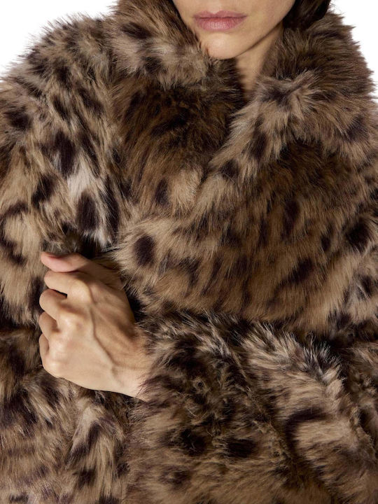 Short Women's Beige Fur