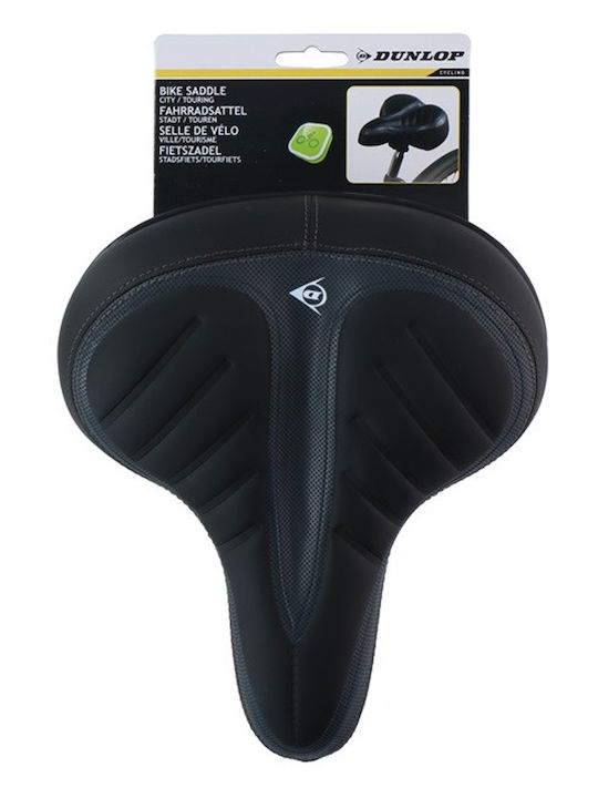 Dunlop Bicycle Saddle Black with Gel 250 x 210 mm