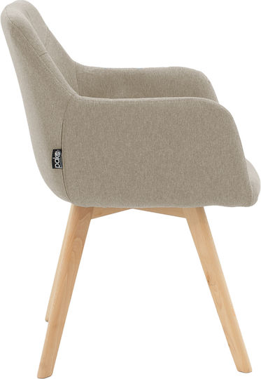 Nasima Dining Chairs with Fabric Upholstery Beige 2 pcs 57x58x84cm