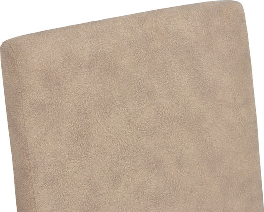 Zeben Dining Chairs with Fabric Upholstery Beige 2 pcs 43.5x55.5x93.5cm