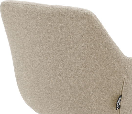 Nasima Dining Chairs with Fabric Upholstery Beige 2 pcs 57x58x84cm