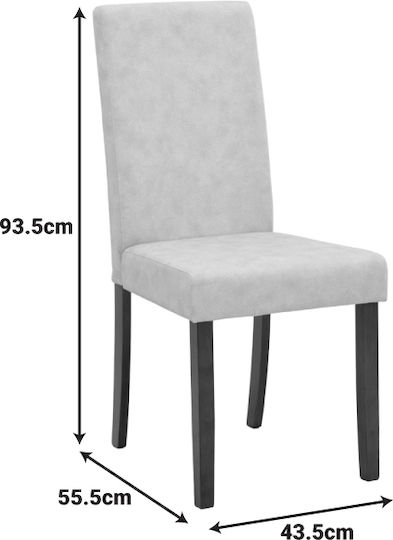 Zeben Dining Chairs with Fabric Upholstery Beige 2 pcs 43.5x55.5x93.5cm