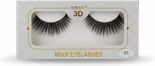 Gene false 3D Strip Lashes Mink 01