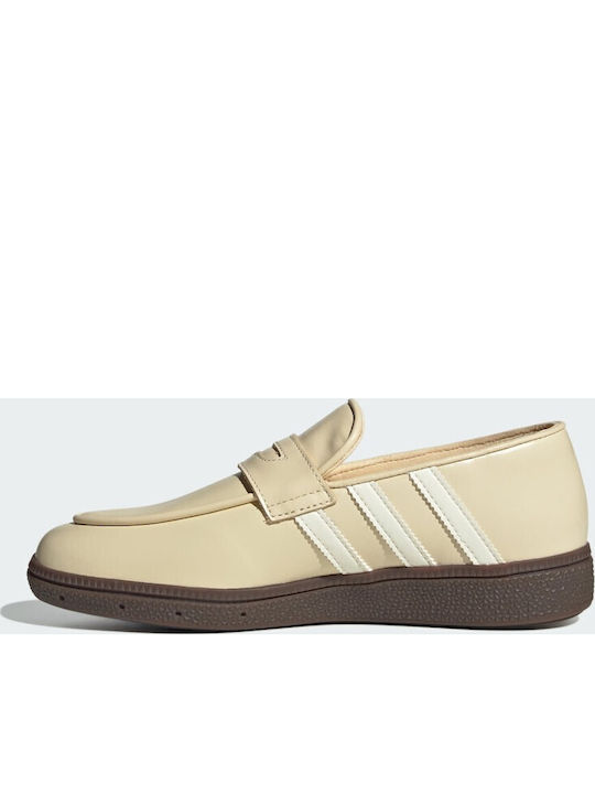 Δερμάτινα Γυναικεία Loafers σε Μπεζ Χρώμα