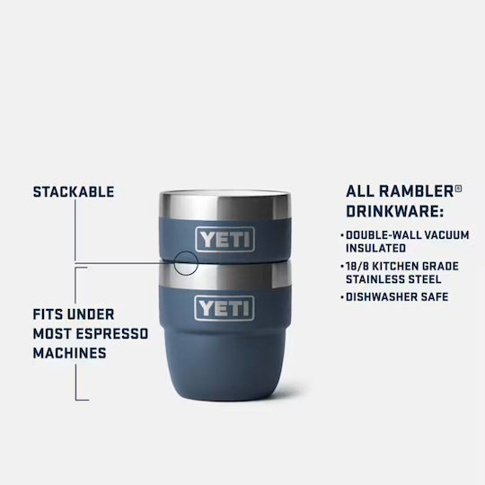 Yeti Rambler Pahar Termos din Oțel Inoxidabil 118ml Yeti Alb