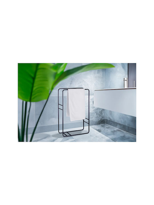 MRShome 48,5x15,5cm Inox Schwarzer Badezimmerhaken & -halter