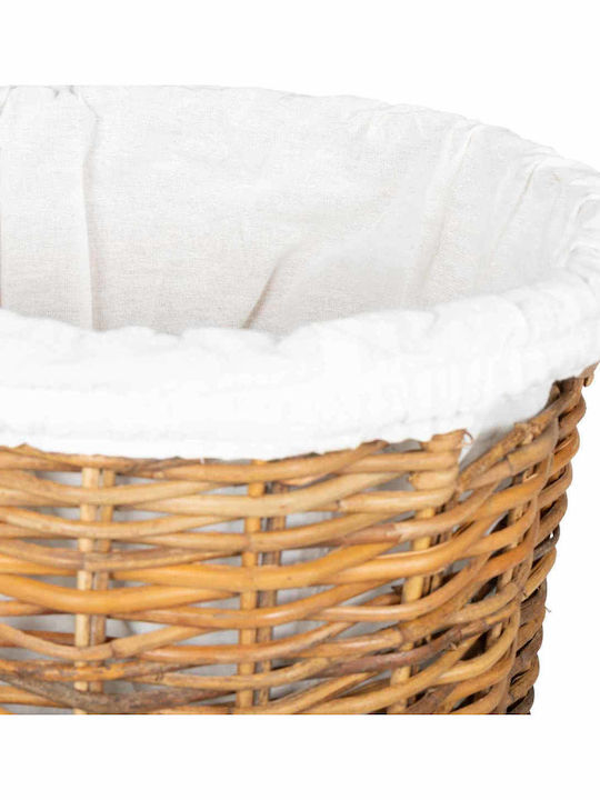 vidaXL Wicker Laundry Basket with Lid Brown