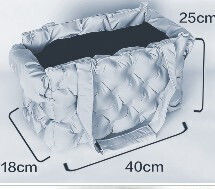 Denik Pets Dog Carrying Bag For Dog Or Cat Up To 5kg Grey L40xW25xH18cm