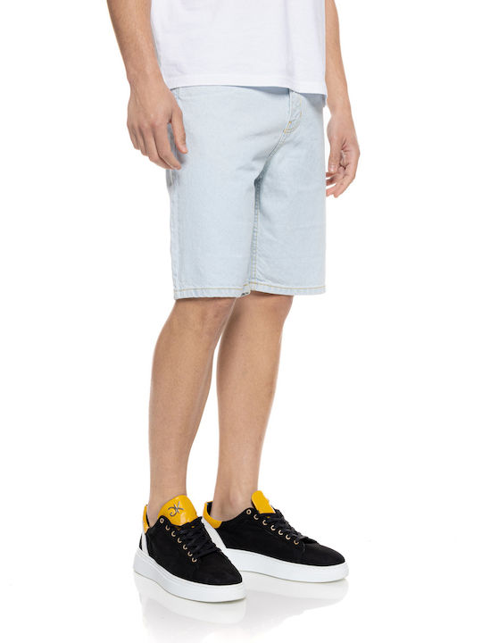 Herren Shorts Denim Washed Blau
