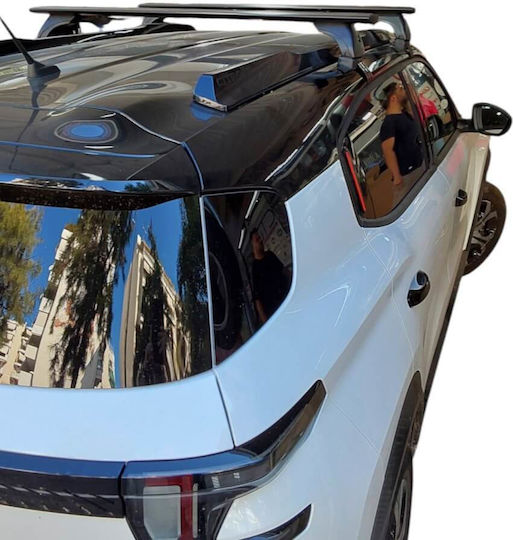 Nordrive Aluminum Car Roof Bars Silenzio for Citroen C3 Aircross 2014 Set with Roof Rack Legs Black