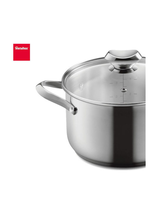 Metaltex Icona Дълбока Неръждаема Тенджера 3lt / 10cm