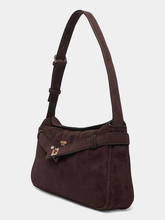 Damen Schultertasche Wildleder Braune