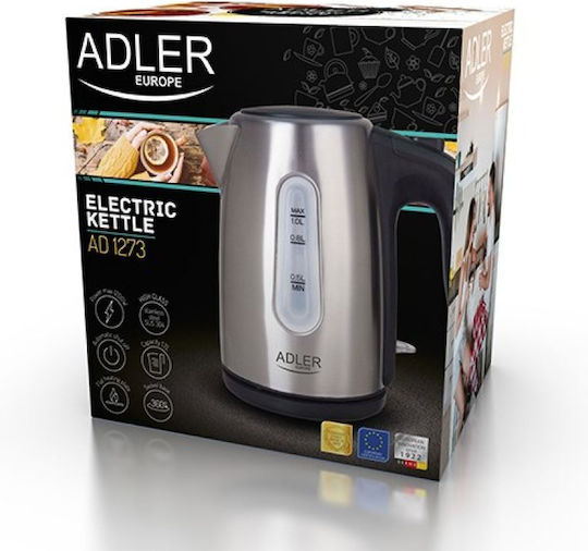 Adler Wasserkocher 1l 1200W Grauer