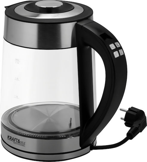 Kraft & Dele Fierbător 2 l 2500W Argintiu