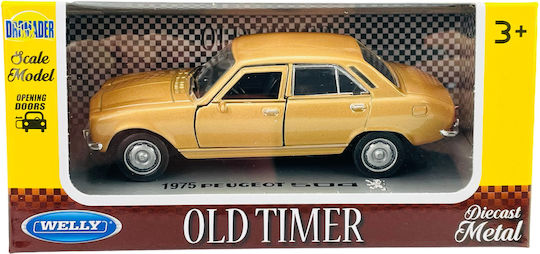 Welly Old Timer 1975 Peugeot 504 Auriu 1:34 42394