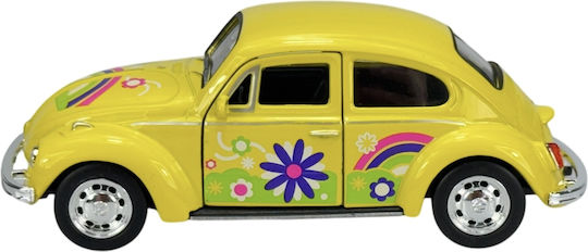 Welly VW Volkswagen Beetle Жълт Покрив Цветя 1:34 42343