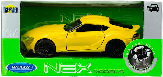 Welly Toyota Supra Statische Modelle Maßstab 1:34 Gelb