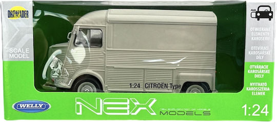 Welly Citroen Modell Typ H Grau Maßstab 1:24 24019
