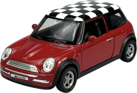 Welly Mini Cooper Καρο Σανιδα Κοκκινη 1:34 49766