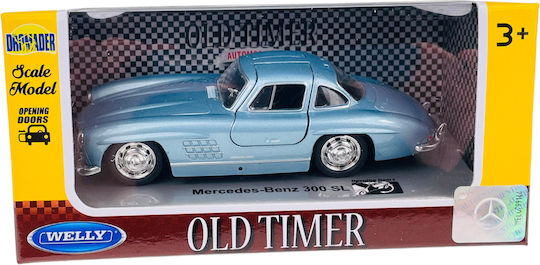 Welly Old Timer Mercedes-benz 300sl Gullwing Μπλε 1:34 43656