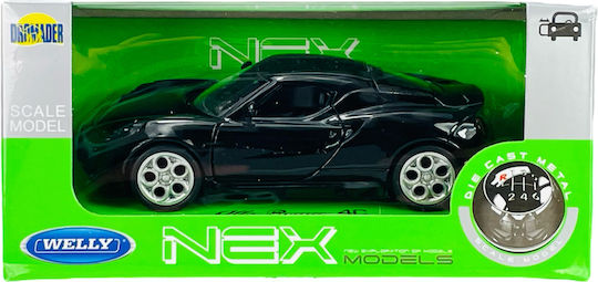 Welly Alfa Romeo 4c Μαυρο 1:34 43676